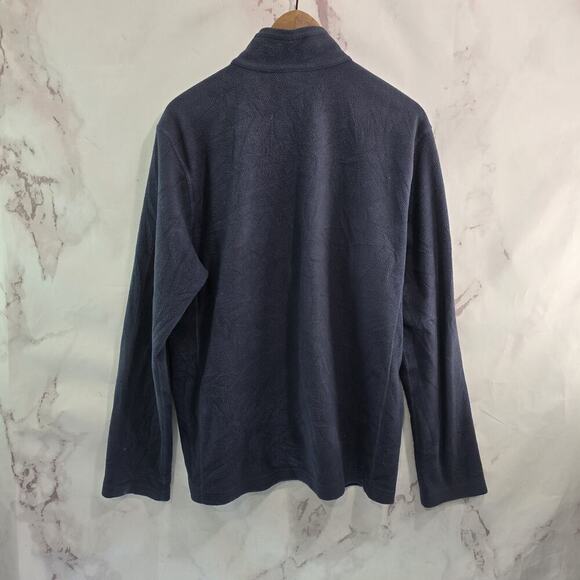 The North Face Jacket Mens Large Blue Black Fleece Full Zip Chest Pocket Mock - Picture 5 of 9